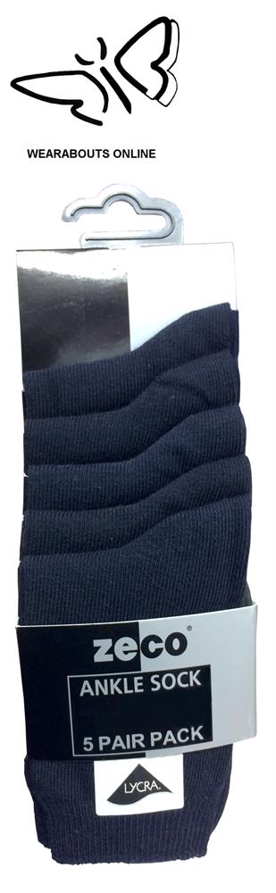 Ankle Socks - 5 Pair pack