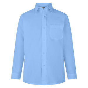 BOYS NON IRON LONG SLEEVE SHIRT TWIN PACK