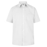 BOYS NON IRON SHORT SLEEVE SHIRT TWIN PACK