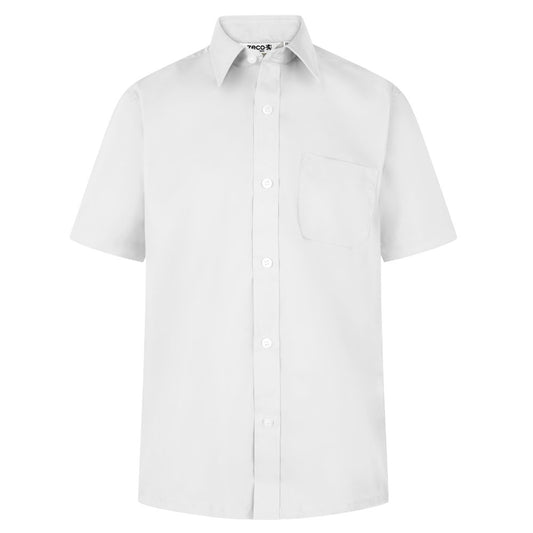 BOYS NON IRON SHORT SLEEVE SHIRT TWIN PACK